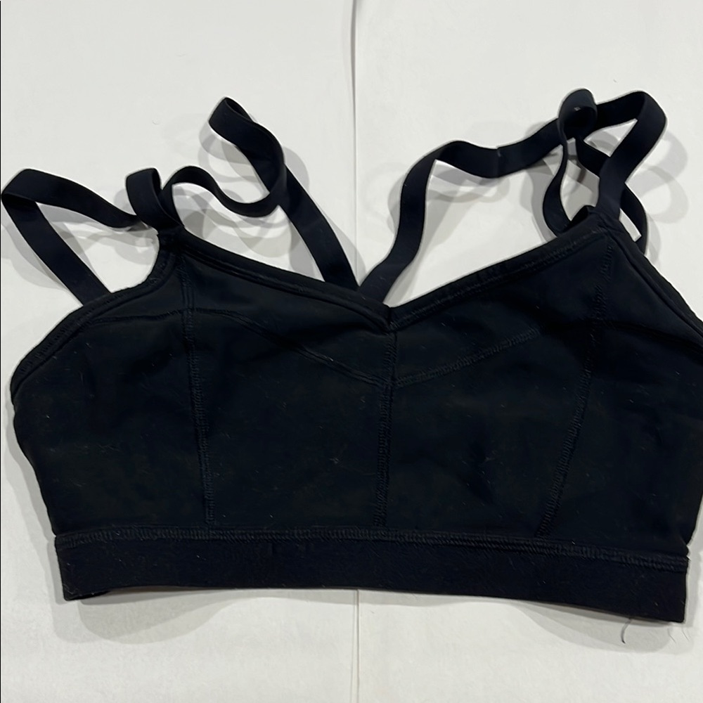 Athleta Black Sports Bra with Adjustable Straps and Wide Band
Size xs